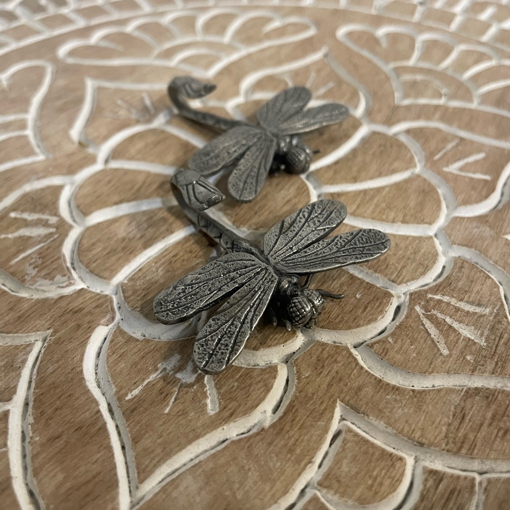 Silver Dragonfly Ear Weights
